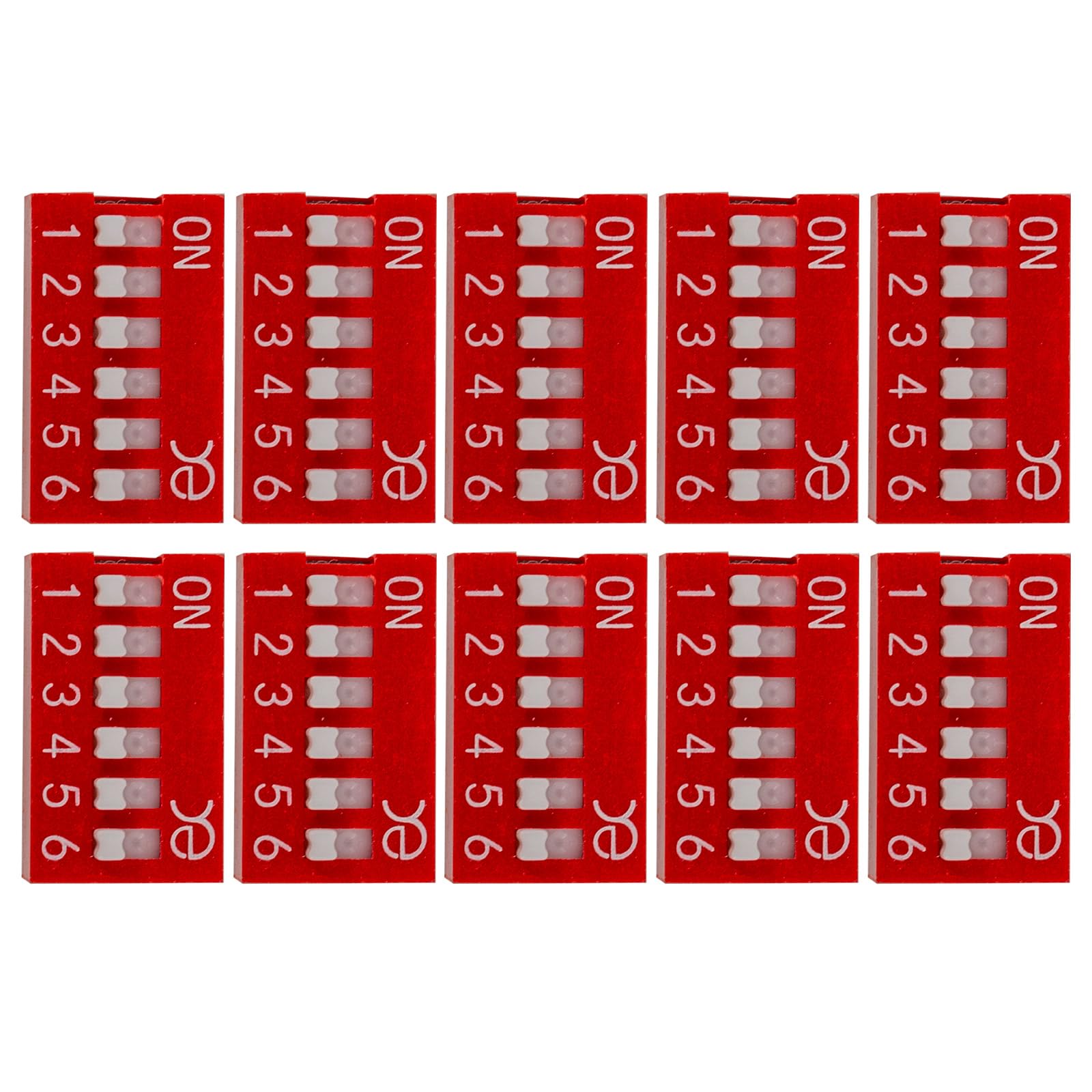 10 DIP-Schalter – 1-polig, Schiebeschalter, Vergoldete Kontakte – Für Mikrocontroller & Prototypen DIP-Schalter 1-polig