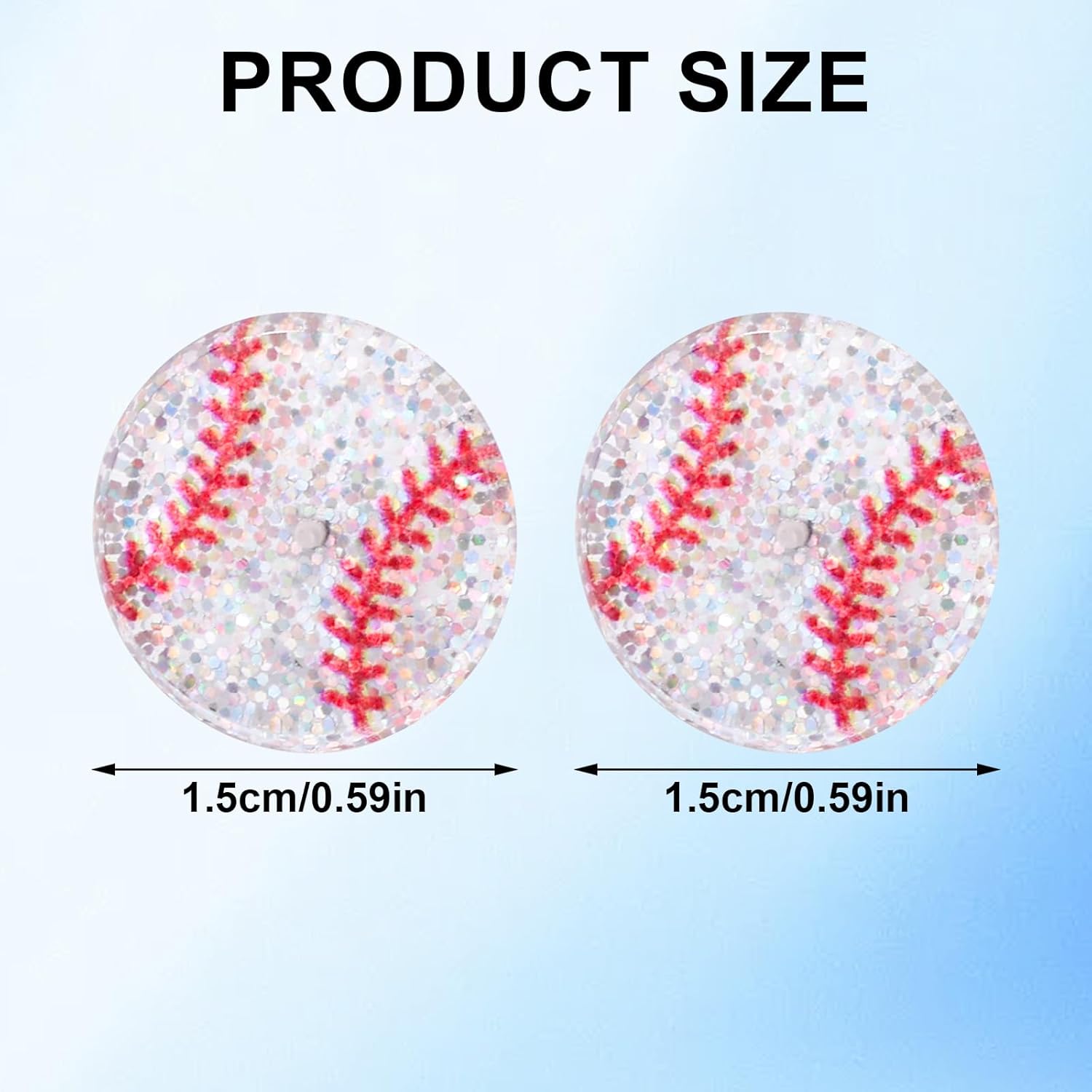 Acrylic Baseball Earrings, Sports Stud Earrings Fashion Stylish Baseball Jewelry Accessories for Women Fans Softball & Players - Image 2