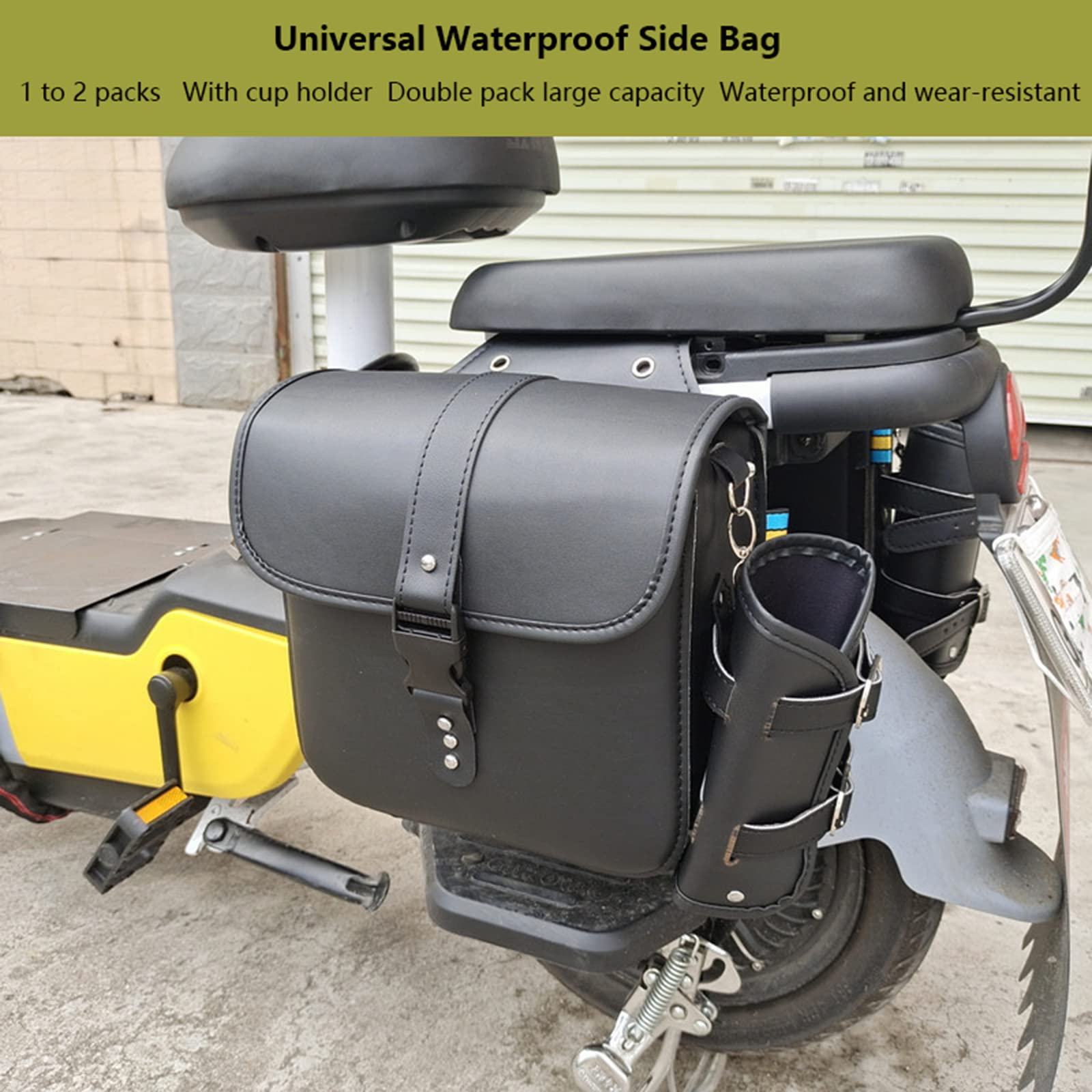 Sacoche De Selle De Moto, Universelles Imperméables Grande Capacité Sac De Rangement Sacoche Cavaliere Moto Cuir, Accessoires De Moto, Adaptés à La Plupart des Motos Et Véhicules électriques