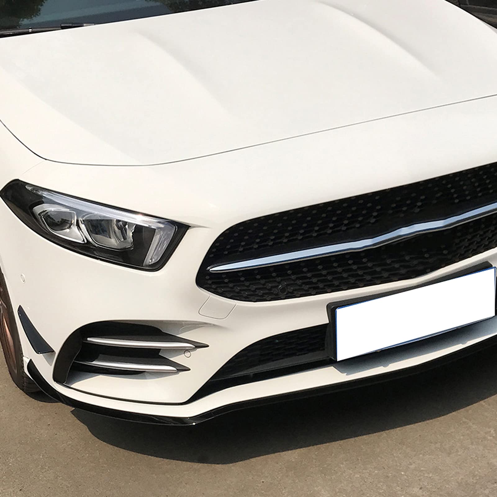 7 Pz Auto Paraurti Anteriore Air Vent Lip Spoiler Copertura Trim ABS di Ricambio per Una Classe W177 AMG Linea 2018 + Paraurti Anteriore Spoiler Kit