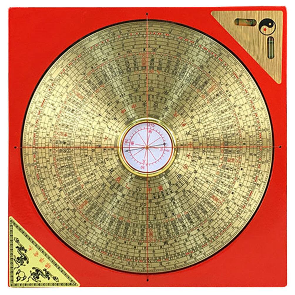 Brújula China Antigua Portátil Roja de Hierro y Cobre para Exteriores | Estilo Retro, Ligera y Fácil de Usar, Orienta en Actividades al Aire Libre, Pieza de Colección