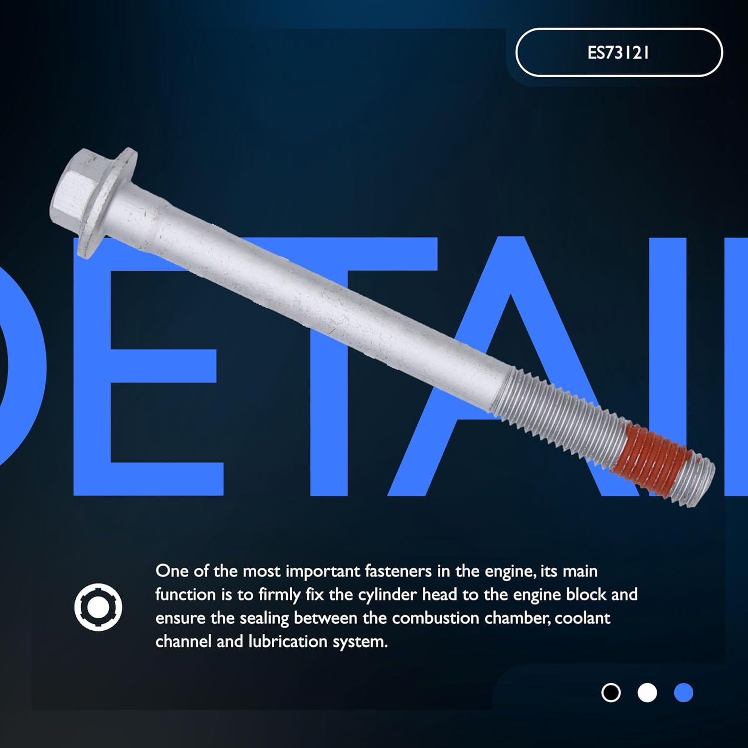 HiSport Engine Cylinder Head Bolt Set - Compatible with Chevy Camaro Corvette Express 2500 Express 3500 Silverado 1500 Silverado 1500 LD Silverado 2500 HD Silverado 3500 HD Tahoe - Replace ES73121