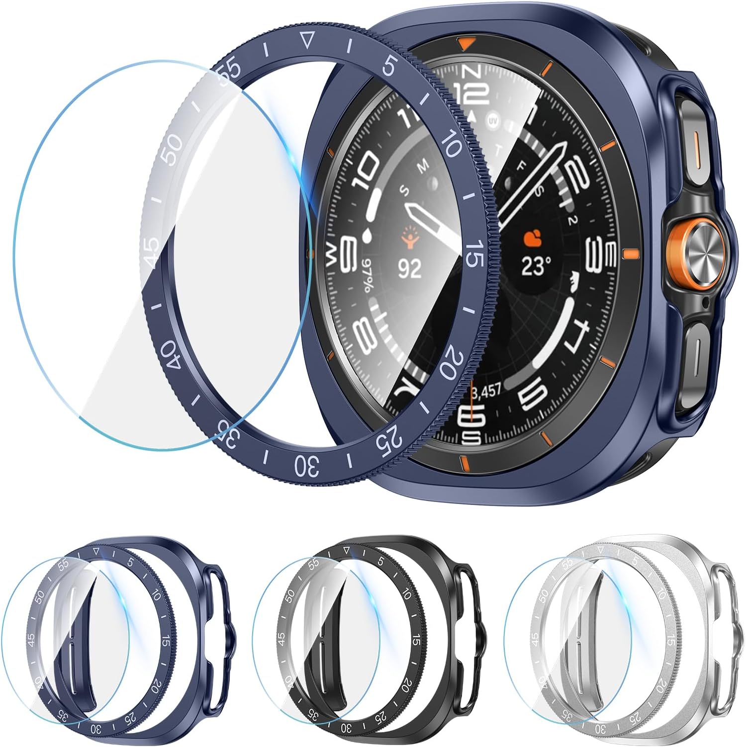 Monster Galaxy Watch Ultra 47mm Case and Glass Screen Protector main image 1
