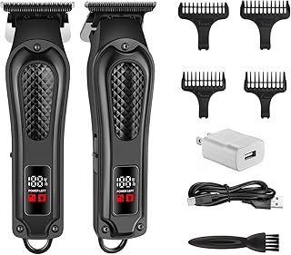 Tips for Clips Professional Hair Trimmer for Men, Cordless Rechargeable Haircutting Machine Clipper for Beard, Neck, Sideburns, Sharp