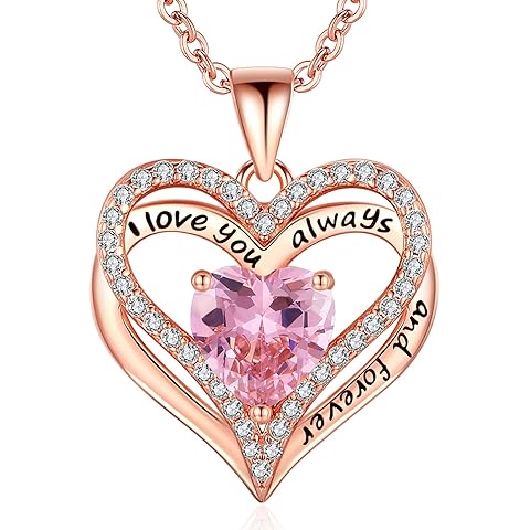 S925 Sterling Silver Necklace for Women, Wife Jewelry Rose Gold, Mom Birthday Valen...