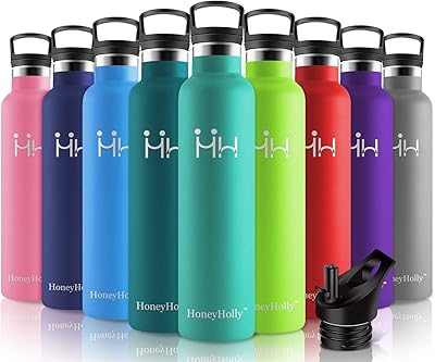 Amazon Honeyholly 魔法瓶 水筒 ステンレスボトル 真空断熱 保温保冷 二重構造 男女兼用 子供用 直飲み水筒 1000ml大容量 ウォーターボトル スポーツボトル アウトドアボトル おしゃれ かわいい 軽い コップ 登山 自転車 ドライブ 釣り ジョギング ランニング 水筒