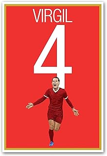 Virgil van Dijk Poster - Liverpool Soccer Print -Soccer Art - Unframed Football Print - Soccer Decoration - Dutch Soccer Poster - Graphics 17 - Virgil van Dijk Football Art