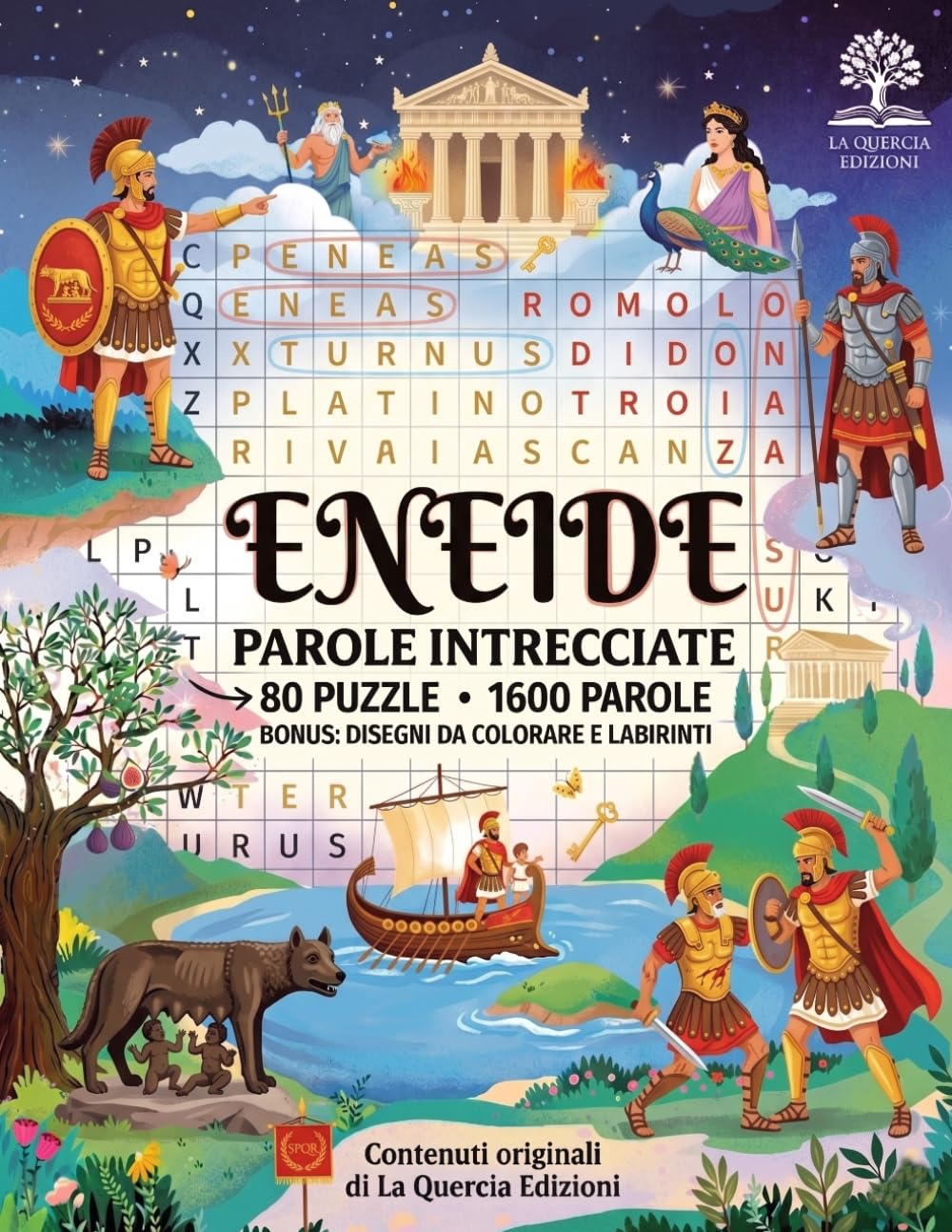 L'Eneide Parole Intrecciate: Vol. 127: 80 Crucipuzzle Tematici sull'Epopea di Virgilio tra Mito, Eroi e la Fondazione di Roma. Gioco Enigmistico Rilassante e Culturale (Caratteri Grandi)
