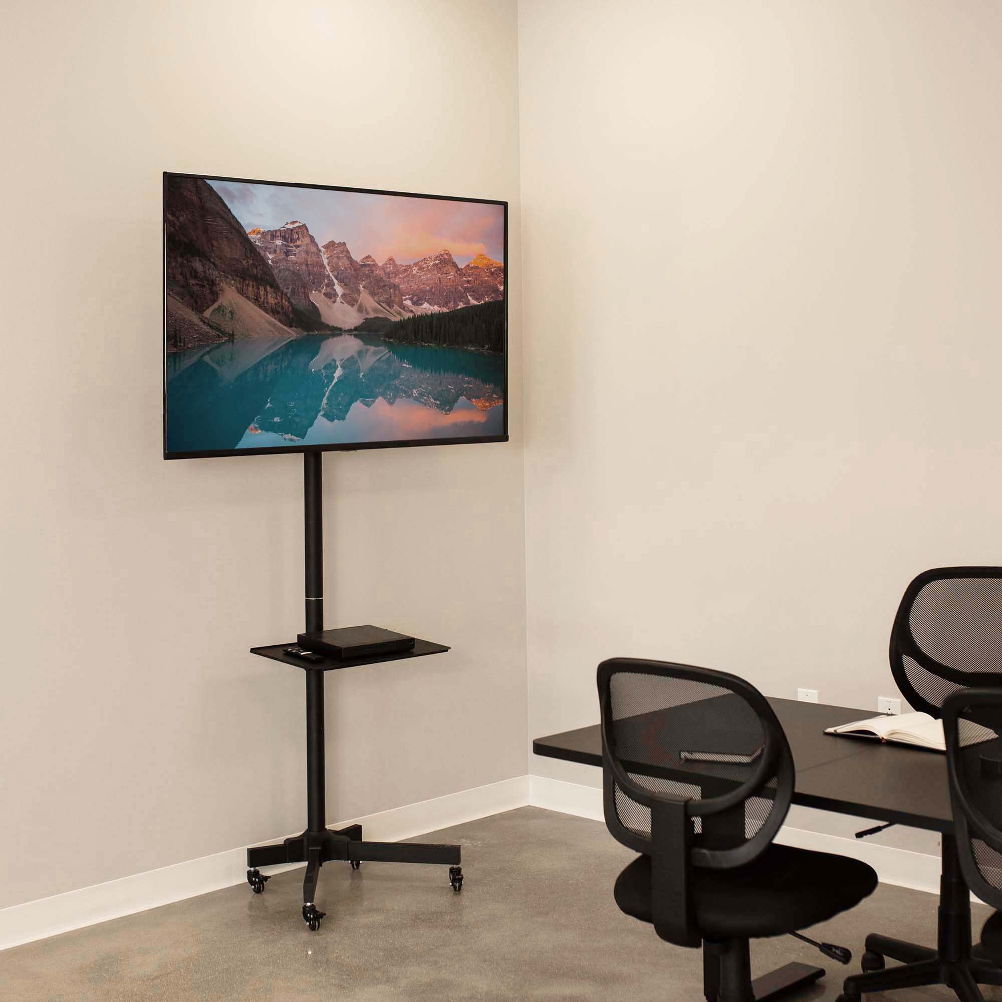 VIVO Mobile TV Cart for 1360 inch Screens up to 55 lbs, LCD LED OLED