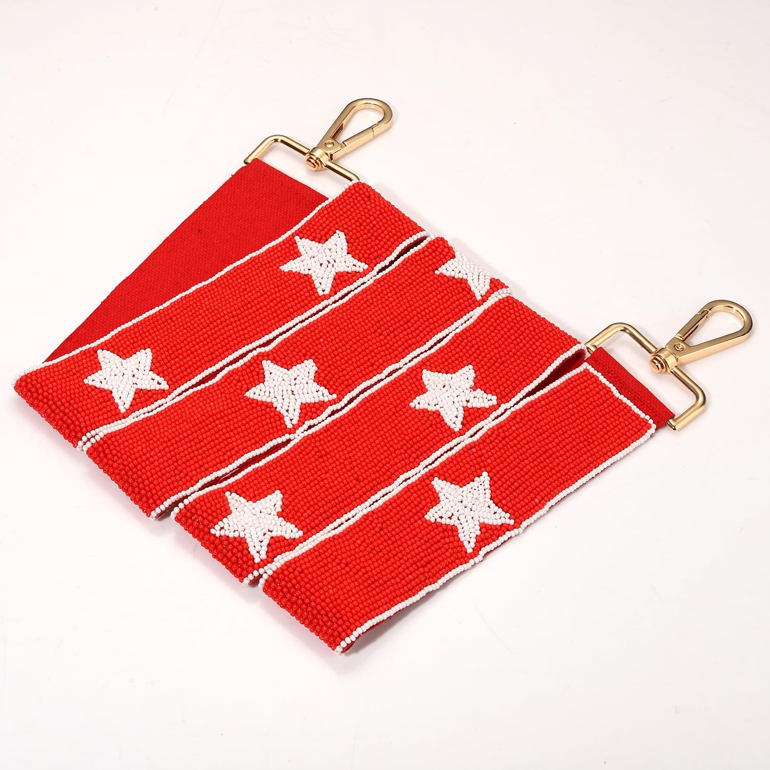 ZOLEAROPY Game Day Beaded Purse Strap Stadium Football University College Star Bag Strap Accessory Game Day Clear Crossbody