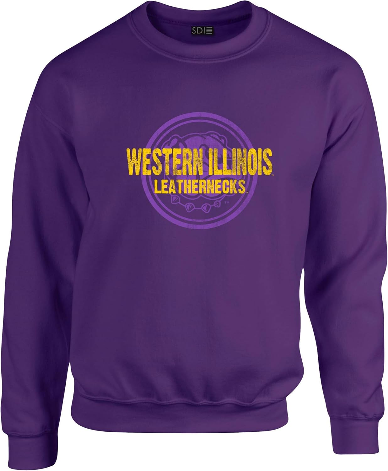 50/50 Cotton/Poly Crewneck Sweatshirt, Vintage Mascot Design