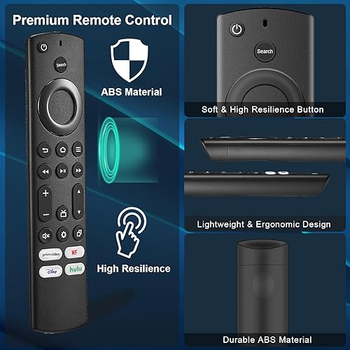 Miniatura 7 de ZYK Paquete de 2 controles remotos universales de repuesto para todos los televisores Insignia TV y Toshiba Smart TV, Hisense Smart TV, AMZ Omni TV