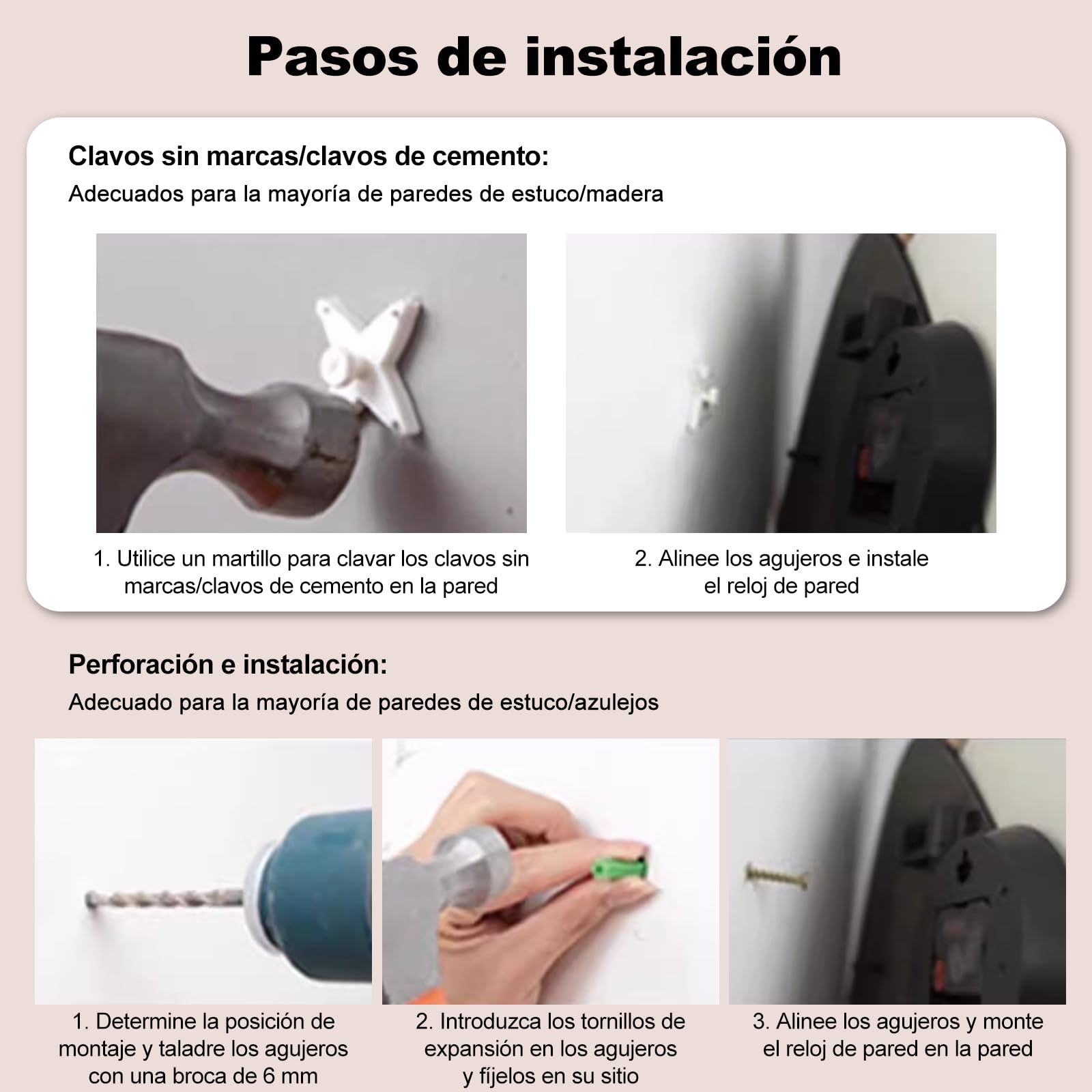 Ergocar Reloj De Pared,Reloj De Pared De Metal Creativo Moderno y Silencioso, Alimentado por Batería, Adecuada para Decorar Sala De Estar, Cocina, Dormitorio, Oficina