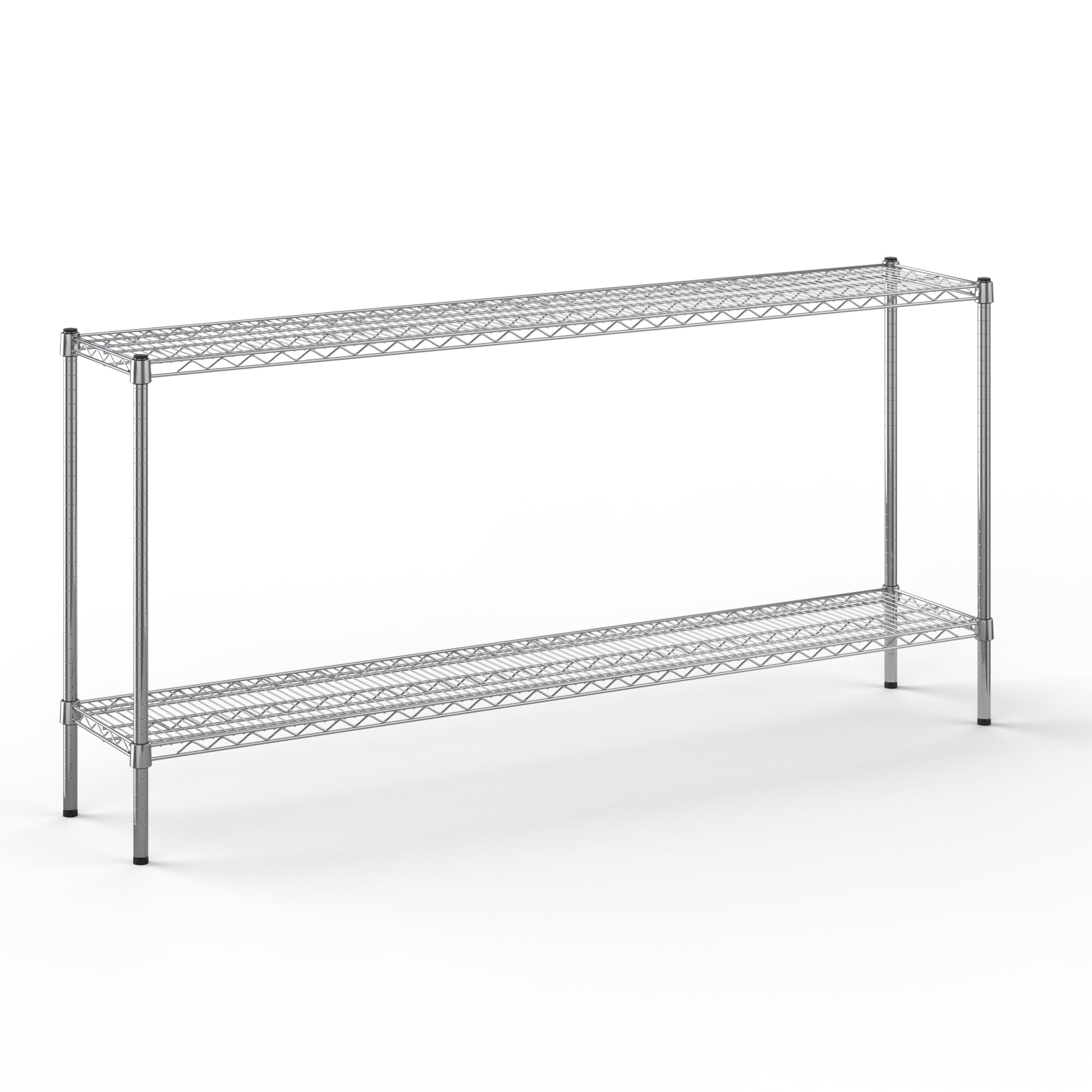 14" Deep x 72" Wide x 34" Height Wire Shelving Kit | 2-Tier | NSF Commercial Storage Rack Unit