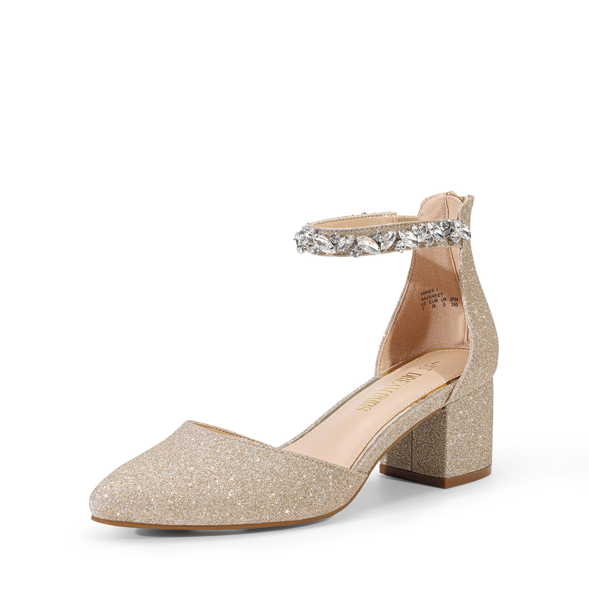 DREAM PAIRS Women's Low Heel Pump Shoes