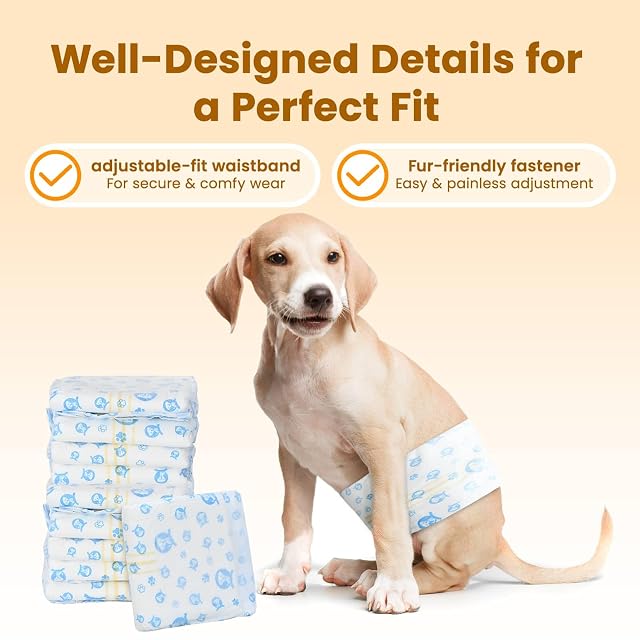 Foto 6 de 8 de vidaXL Pañal Desechable para Perro Macho 30 uds. Blanco XS