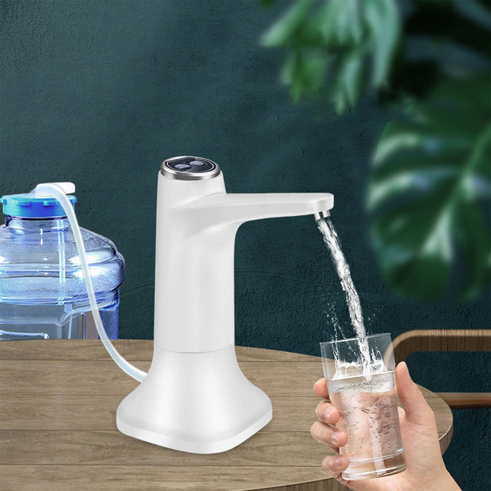 Distributeur D'eau Automatique, Distributeur de Bouteille D'eau à Fonctionnement Silencieux, Pompe de Bouteille D'eau de Charge USB, Pompe de Distributeur D'eau Potable Portable pour Camping, Pique-ni