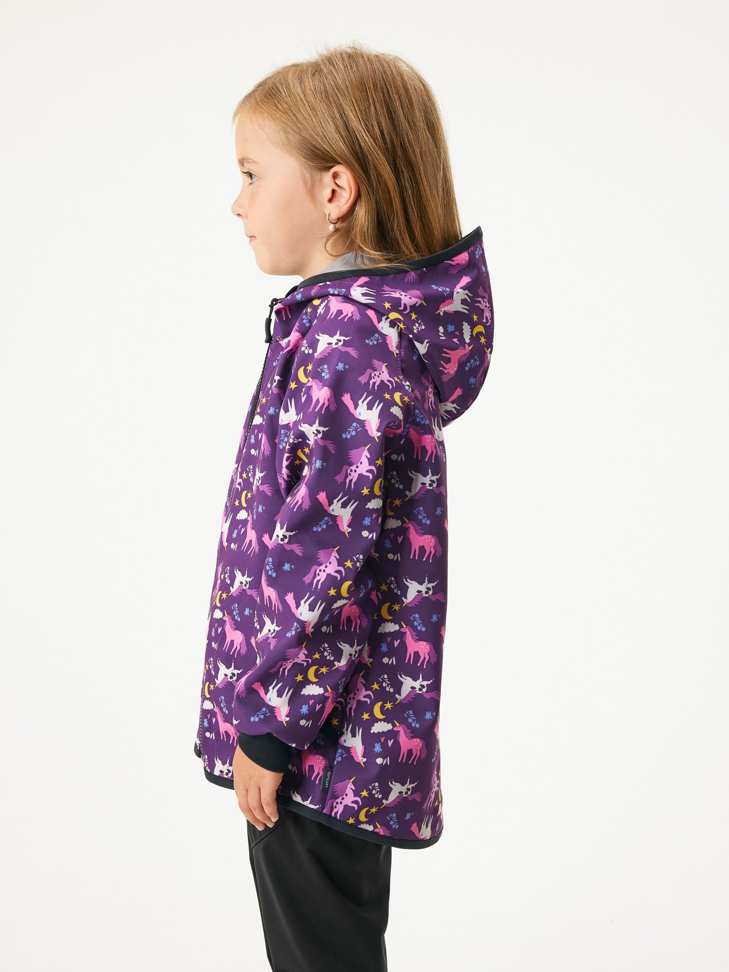 Basic Kinder Softshelljacke mit Fleece, Warme Übergangsjacke für Jungen und Mädchen, Wasserabweisend
