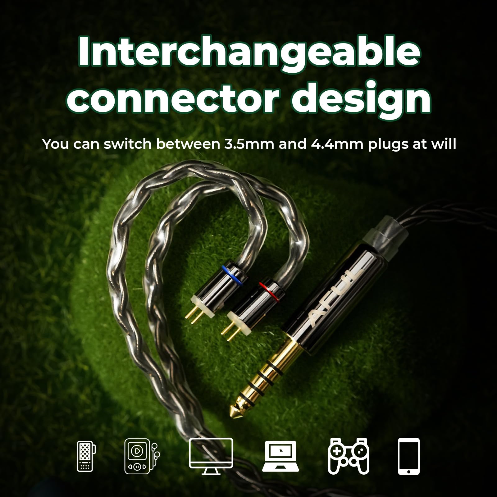 HiFiGo AFUL Performer 5+2/7 IEM Monitor In-Ear, 3.5mm | 1 Micro Planar + 2DD + 4BA, Estructura de tubo acústico impreso en 3D, Cable desmontable, Para música HiFi