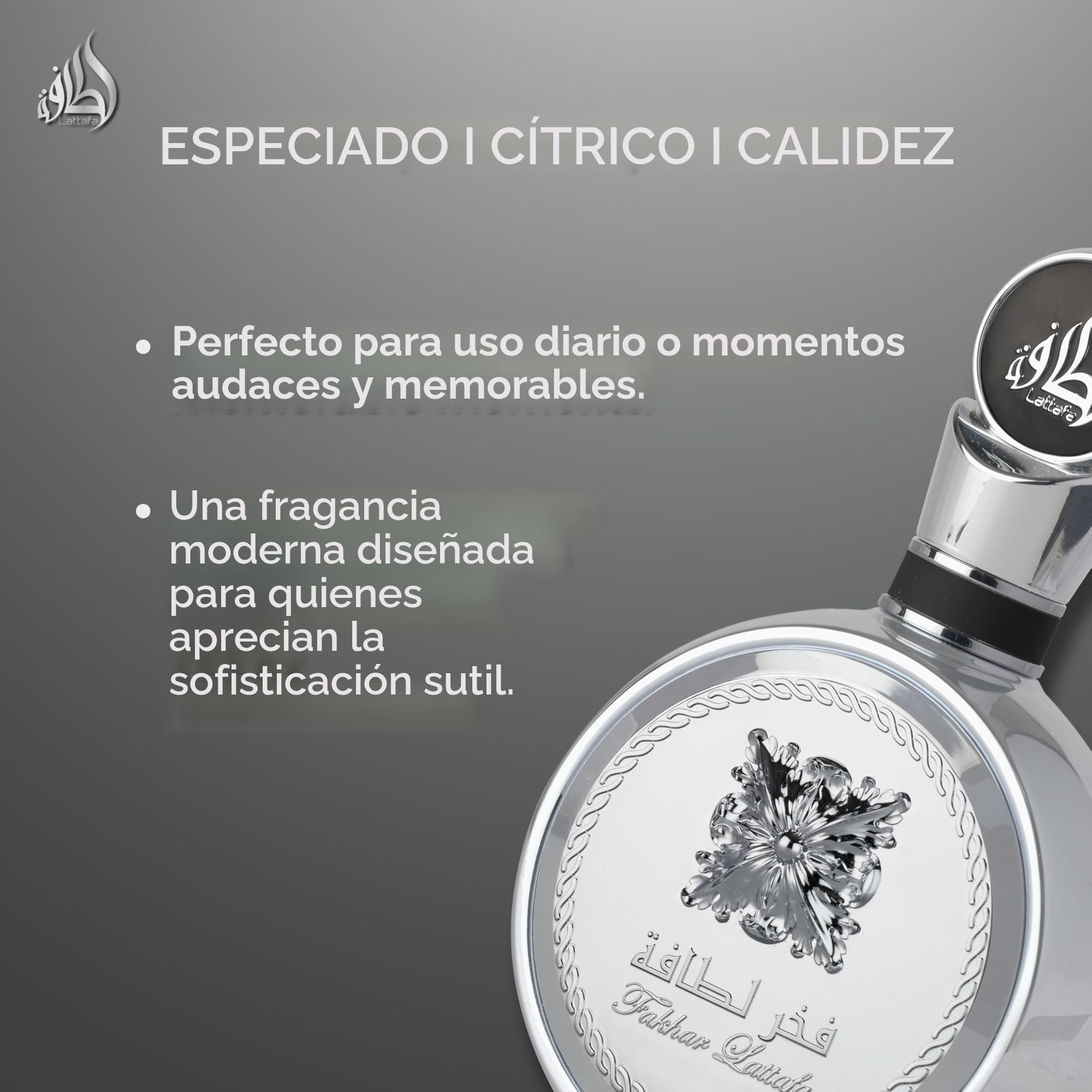 Amazon.com: Lattafa Fakhar Platin – Cítrico, picante, aromático