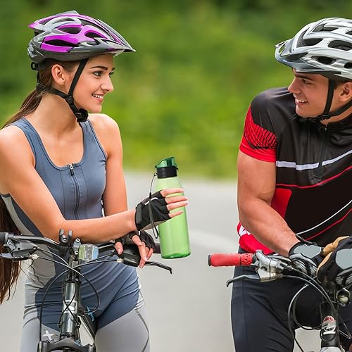 Miniatura 5 de Uiifan Juego de 20 botellas de agua de plástico transparente de 17 onzas con tapa abatible a prueba de fugas para viajes, gimnasio, campamento