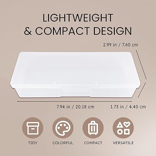 Vista 2 de Beauticom Personal Box Storage Case for Professional Manicurist Nails Pedicure (Large Size) (4 Pieces, FROSTED)