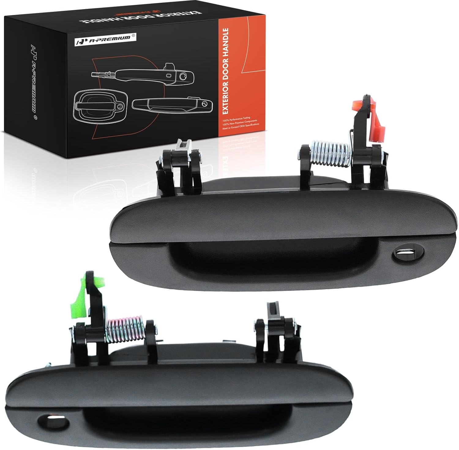 A-Premium Outside Exterior Door Handles Compatible with Dodge Ram 1500 1994-2001, Ram 2500 3500 1994-2002, Textured Black, 2-PC Set, Front Driver and Passenger Side