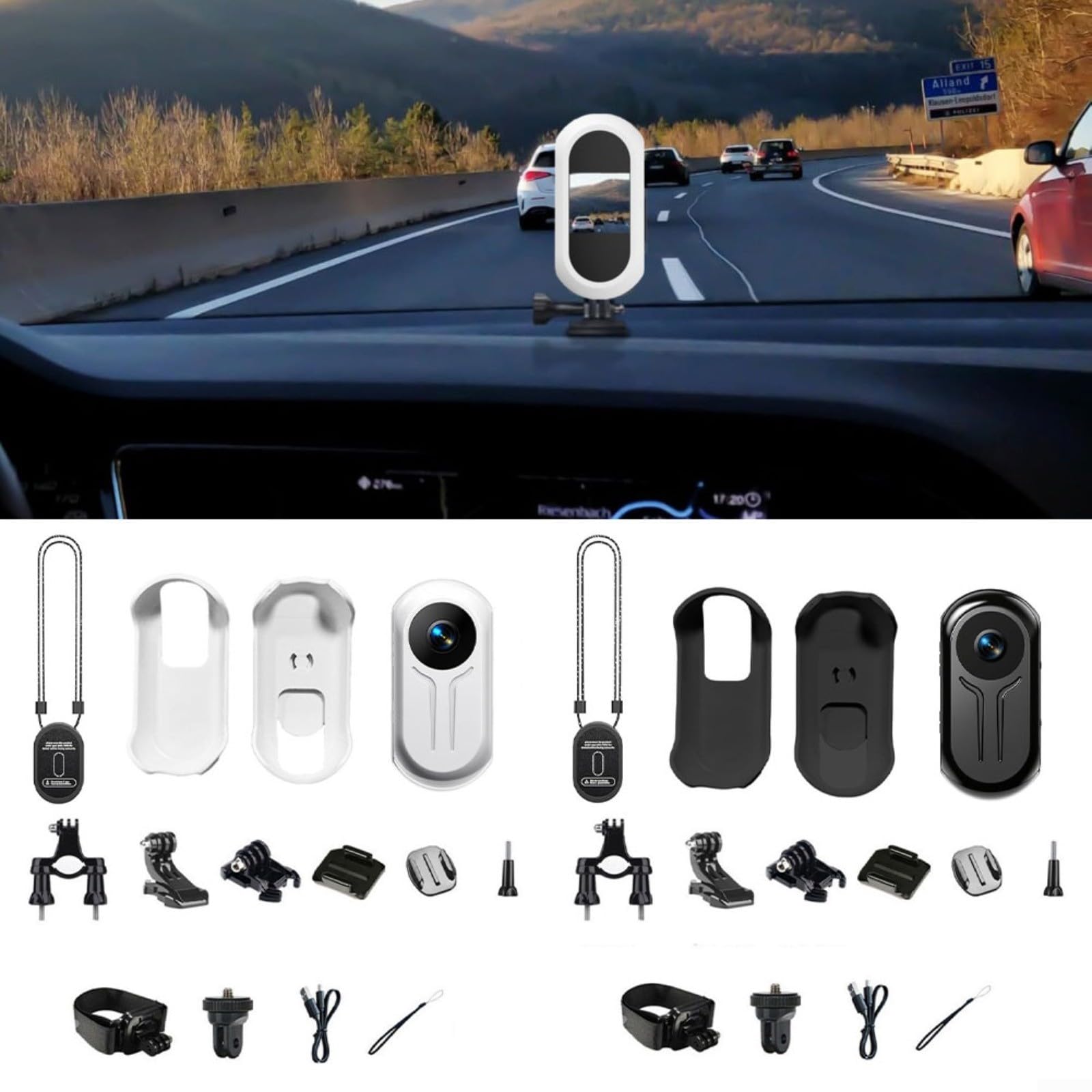 Action Camera 1080P HD con Night, POV Cam compatta indossabile per sport ciclismo Vlogging, grandangolo 120°, display da 0,96 pollici, supporta fino a 512 GB, batteria integrata da 350 mAh (nero)