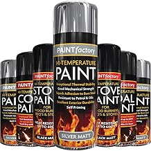 1 x High Temperature Silver Matt Aerosol Spray Paint 300ml, Stove Up To 600°C, Engine Exhaust Adhesion, Heat Resistant Wood Burners, BBQ Grill - HTV2