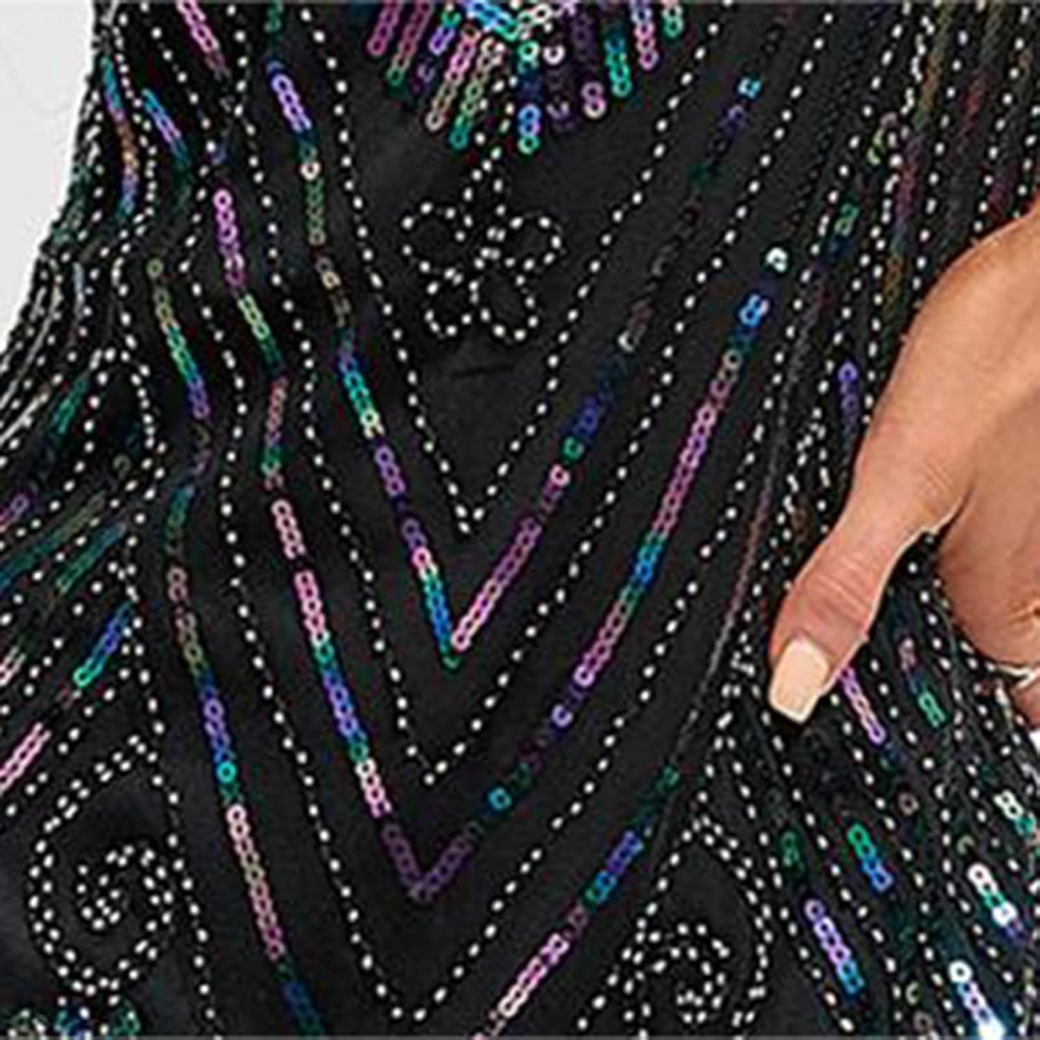 Flapper Dress Womens Sequin Beaded 1920s Gatsby Party Dresses Dressy Fringe Cocktail Evening Gown Fashion Sundress