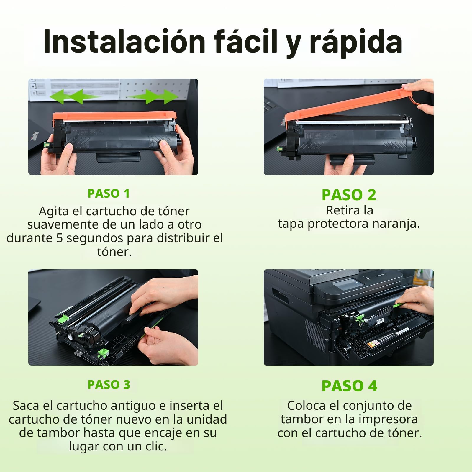Swiss Toner TN2510XL Compatible Brother TN2510 TN-2510 TN-2510XL Negro 2-Pack