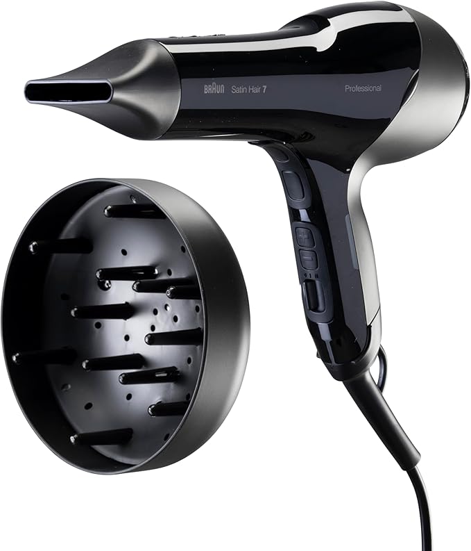 Braun Satin Hair 7 - Secador profesional, con sensor de temperatura, motor AC y tecnologia ionica