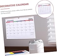 Vista 8 de TEHAUX Convenient Wall Hanging Calendar Stylish Coil Design for Office Home Scheduling for Planning Organizing Family Activities