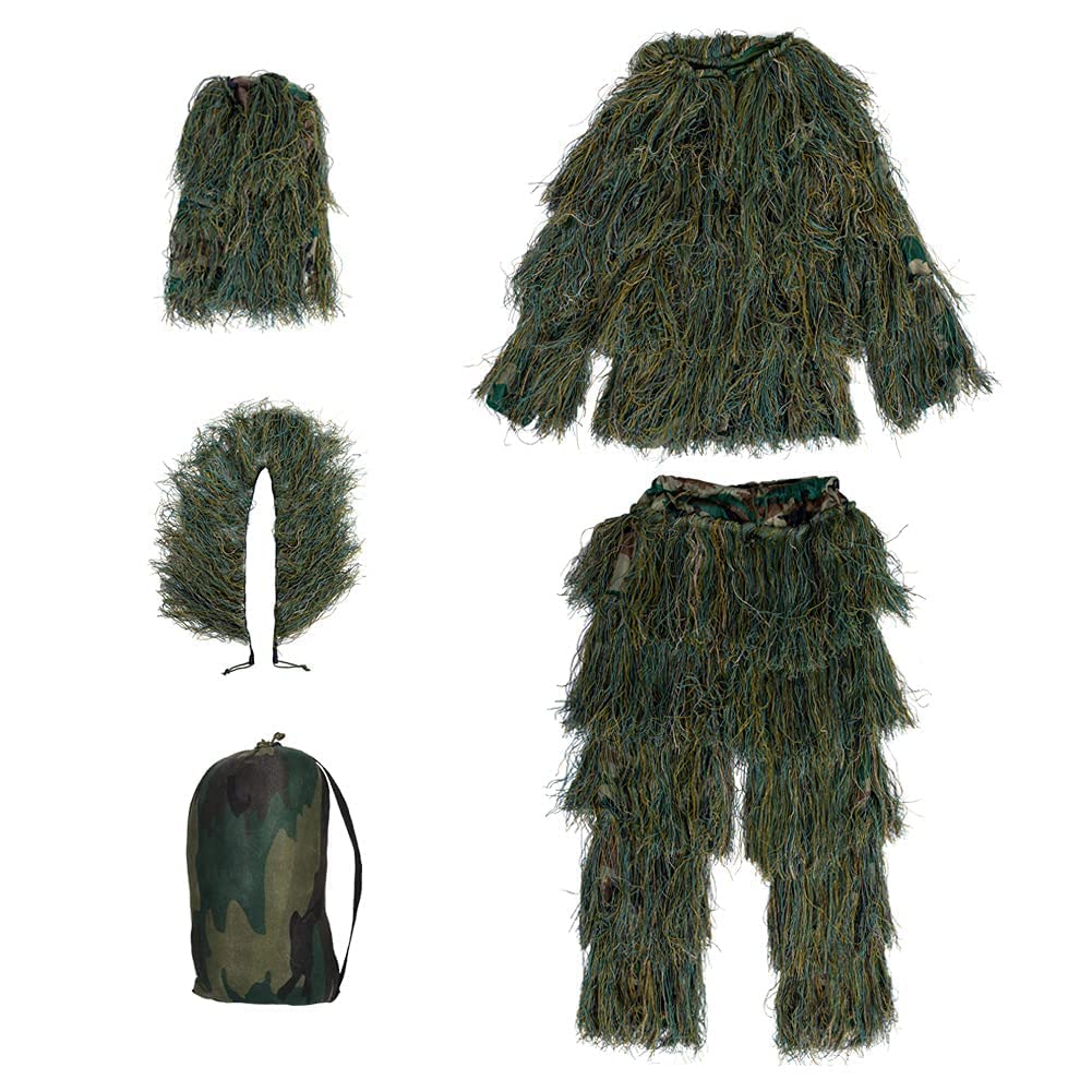 NINAT Ghillie Suit Camo 3D Leafy Gear Jungle Caccia Camouflage Abbigliamento