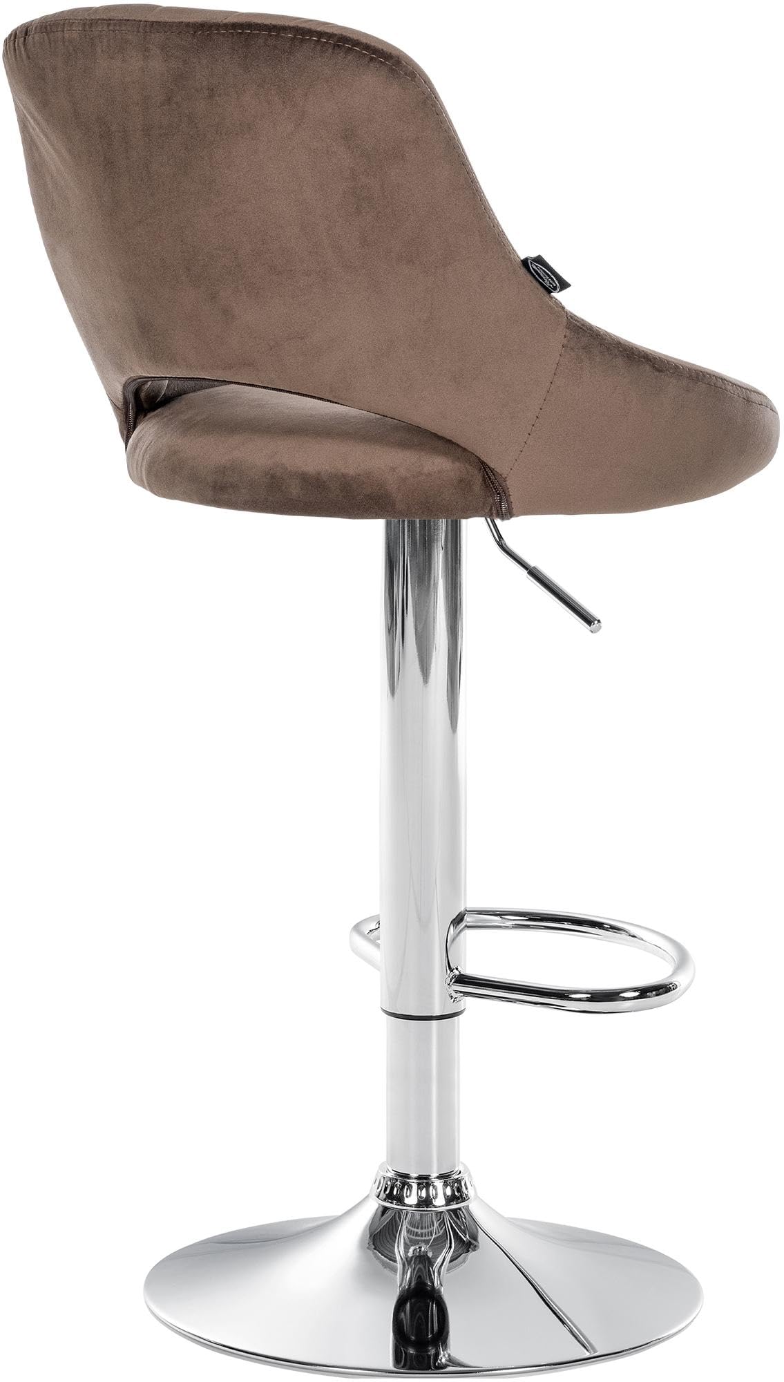 Lot de 2 chaises de bar pivotantes en velours anthracite | Maison et Styles