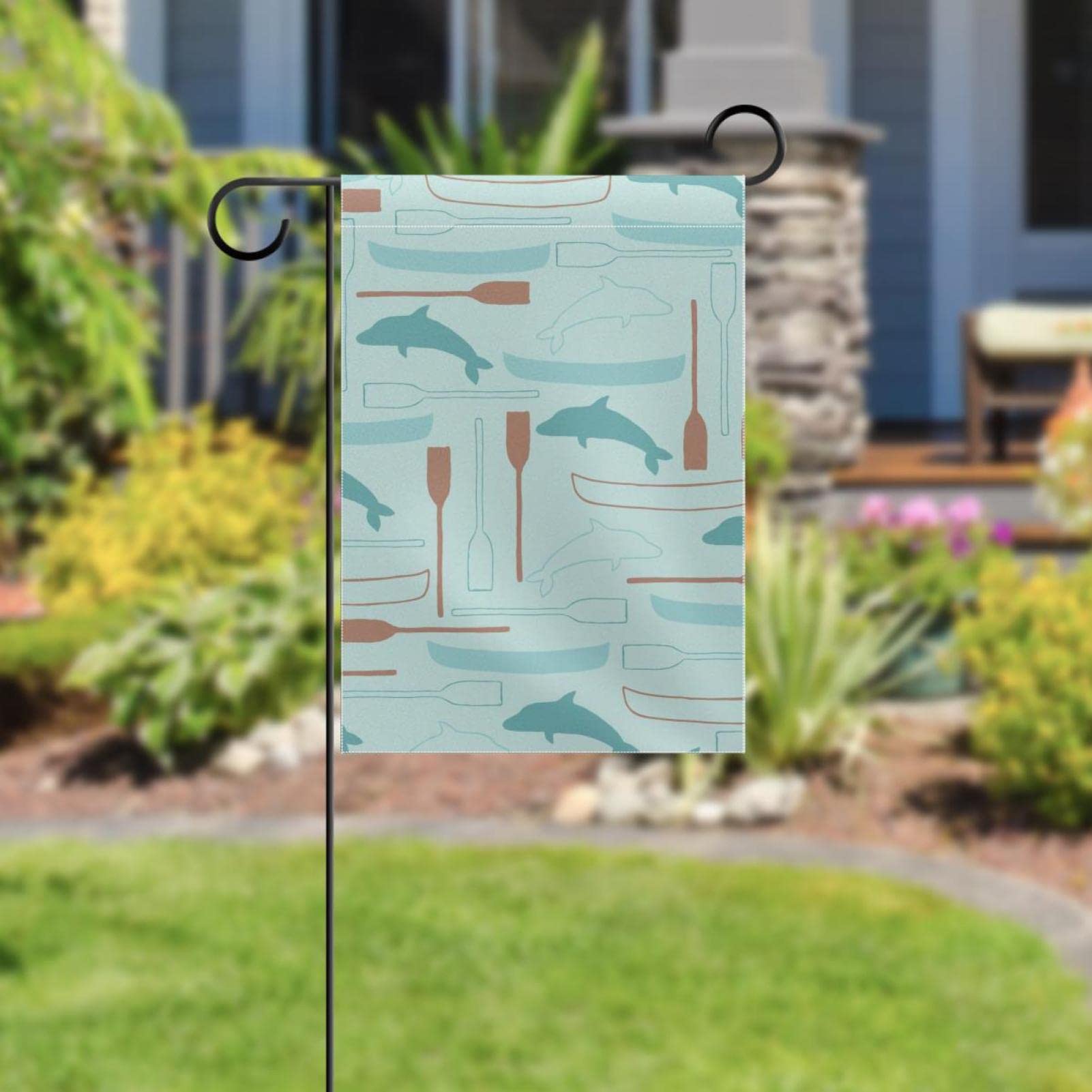 Delerain Gartenflagge Delphine, 31,8x45,7 Cm – Doppelseitig, Wetterfest, Für Garten, Terrasse Oder Büro