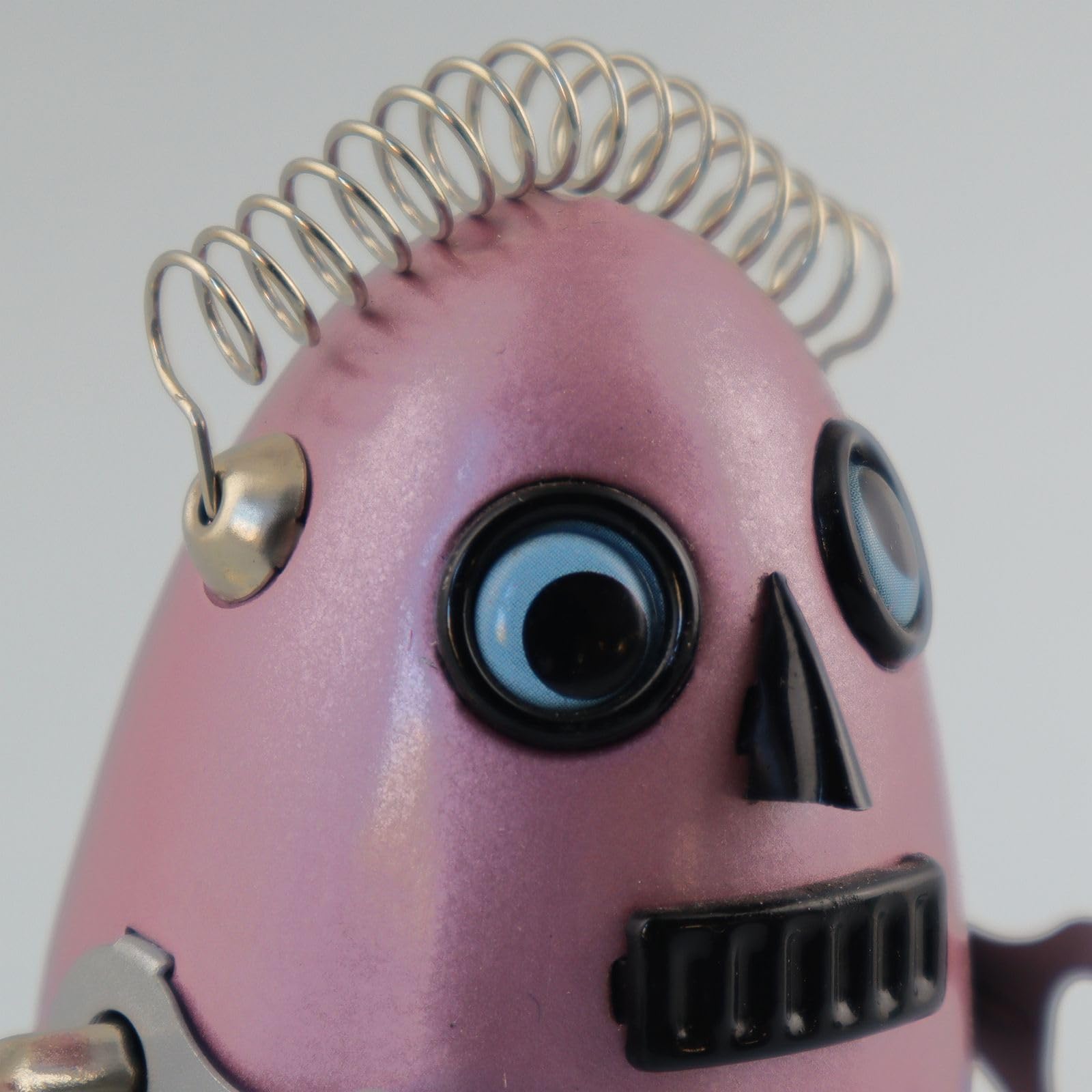 Freak Scene Robot Giocattolo - Robot Uovo - Rosso - Bordeaux - Robot di Latta - Giocattoli da Collezione