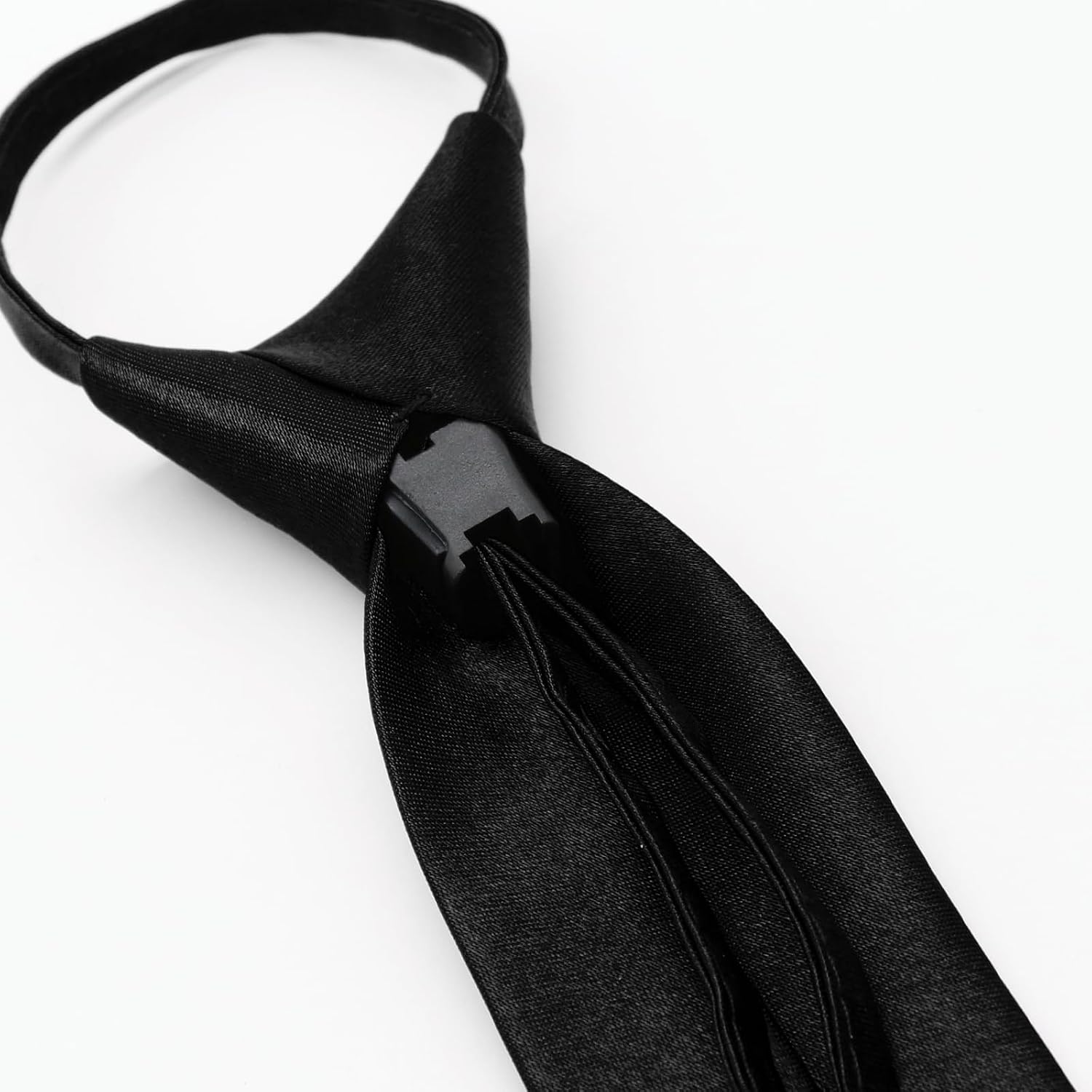 Mantieqingway Boys Black Ties Pre Tied Clip On Tie Adjustable Zipper Necktie for Kids Formal Graduation Wedding