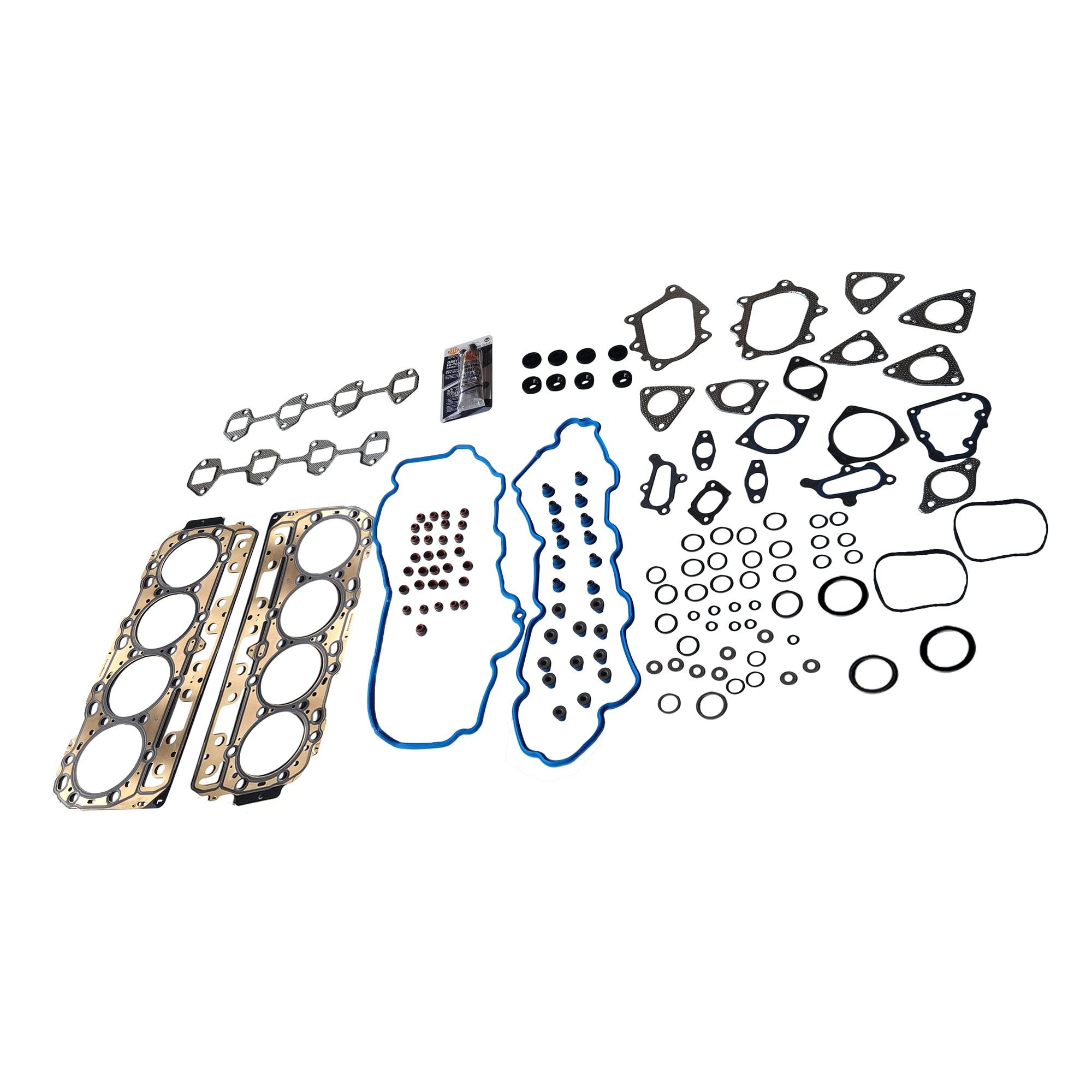 Partsflow Diesel Head Gasket Set 0.037 Thick For Chevy Silverado 2500 HD For Chevy Silverado 3500 For GMC Sierra 2500 Hd For GMC Sierra 3500 6.6l 400cid V8 Diesel Ohv Turbocharged 32V, Vin "1, 2"