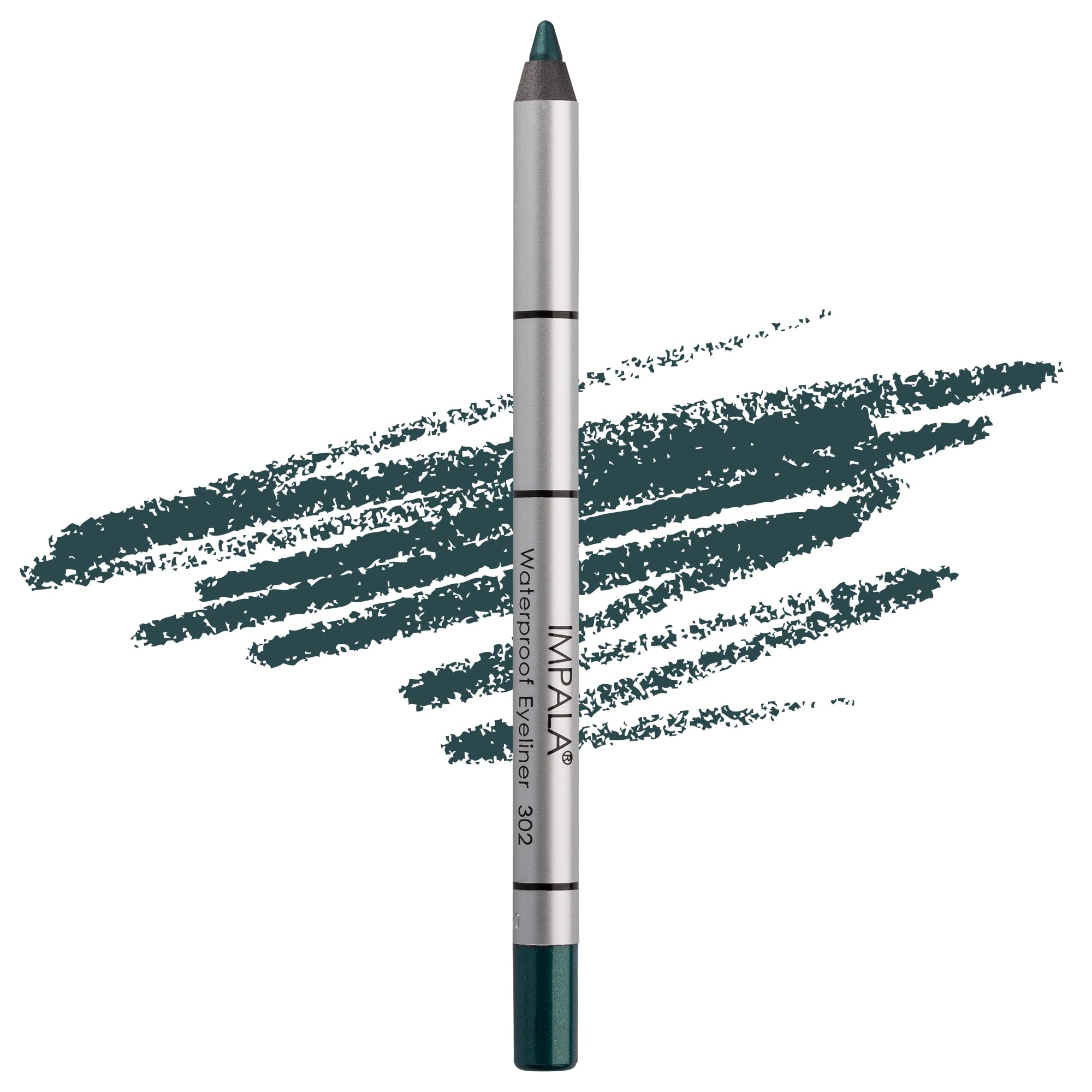 IMPALA | Wasserdichter cremiger Eyeliner Smaragdgrün 302 |Definierter Konturenstrich oder rauchiger Effekt|Dichte und cremige Textur, einfach aufzutragen| lang anhaltende und wasserfeste Farbe