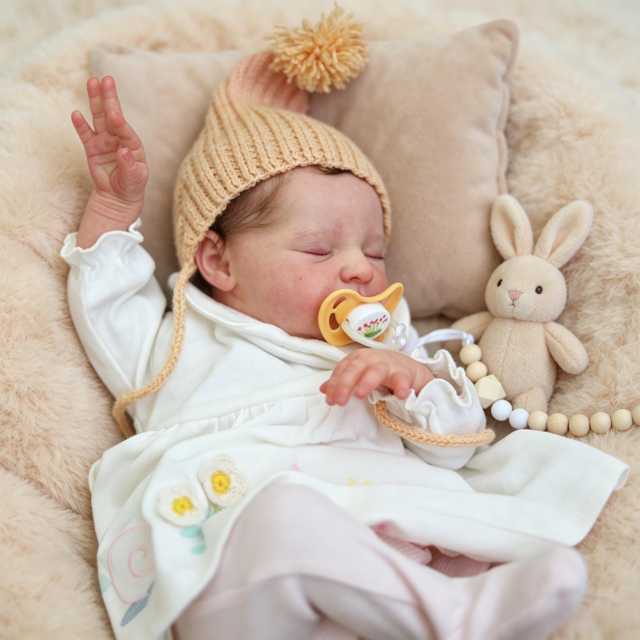 RXDOLL Realistyczna lalka dla dziewczynki, 45 cm, miękki, winylowy, na całe ciało, silikon, lalki, które wyglądają na prawdziwe życie, anatomicznie poprawne, lalki niemowlęce, zmywalna, zabawka dla