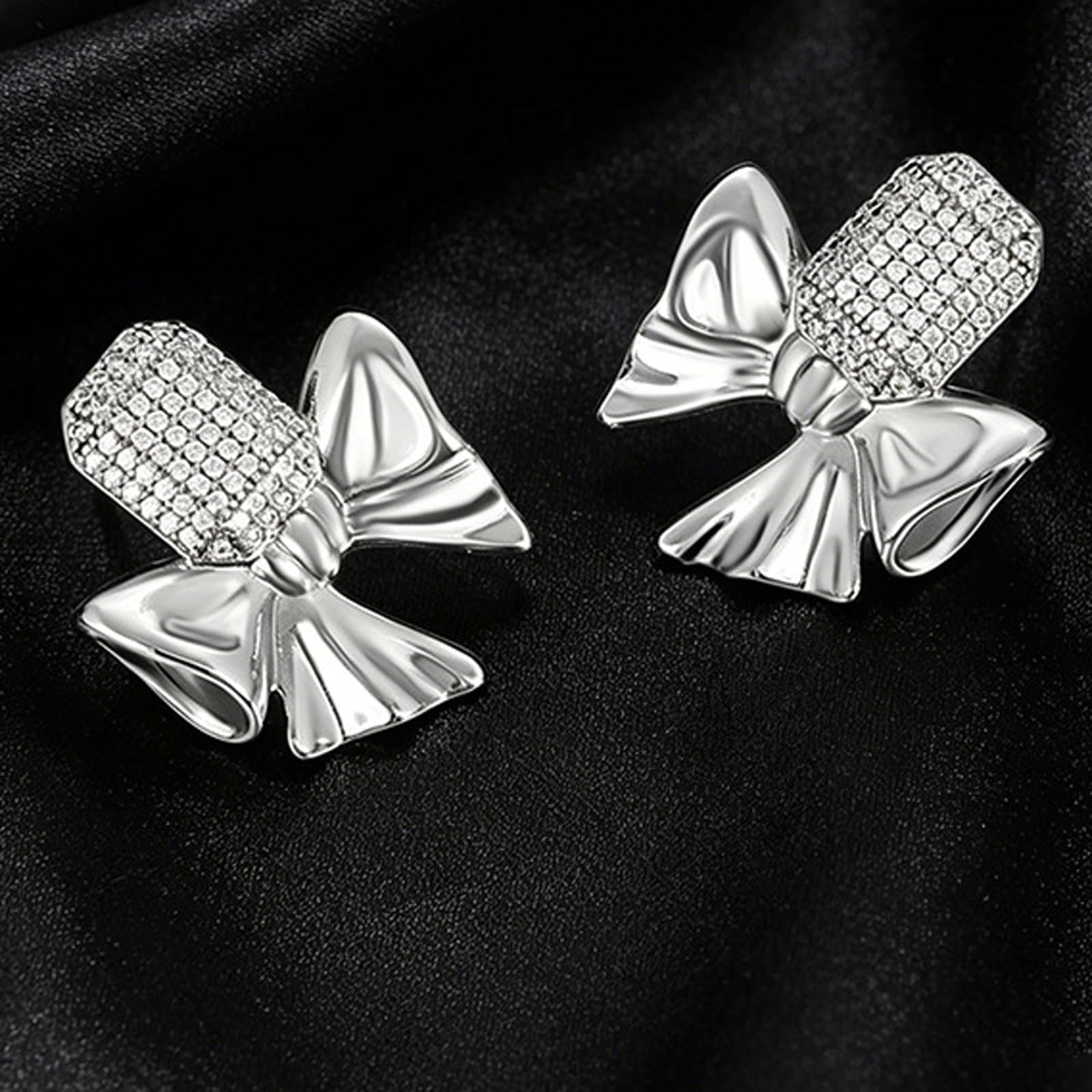 Pendientes de oro blanco/platino 950 para mujer