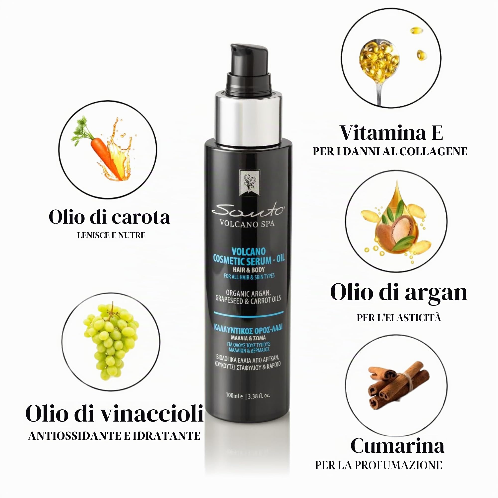Incredible Vulcano capelli e corpo siero 100 ml