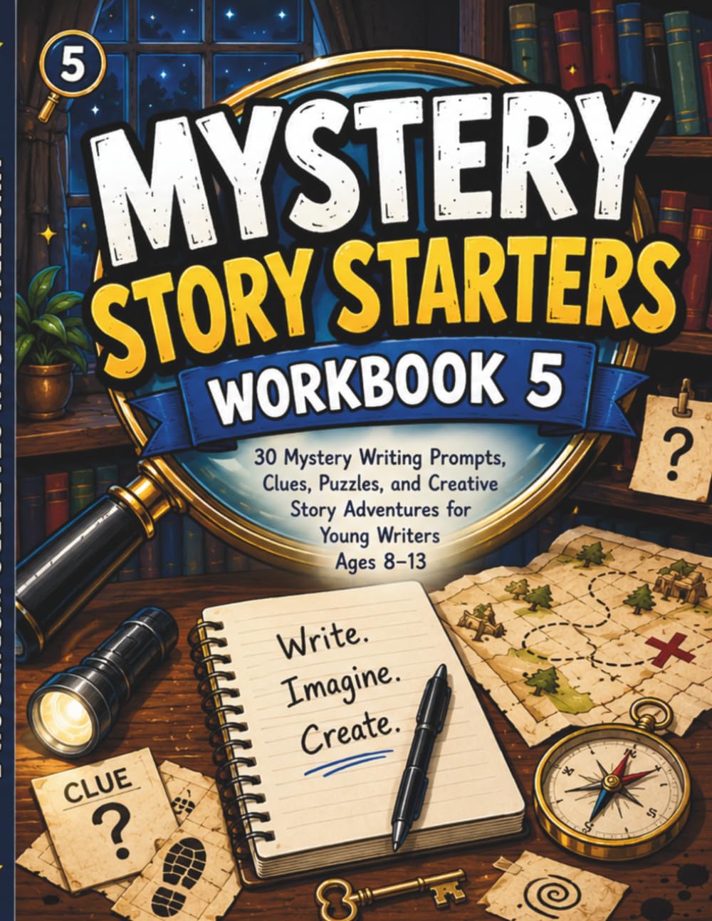 Mystery Story Starters for Kids: Write • Imagine • Create A Fun Creative Writing Workbook Filled with Mystery Prompts, Detective Challenges, Story Starters, and Writing Activities for Kids Ages 8–13