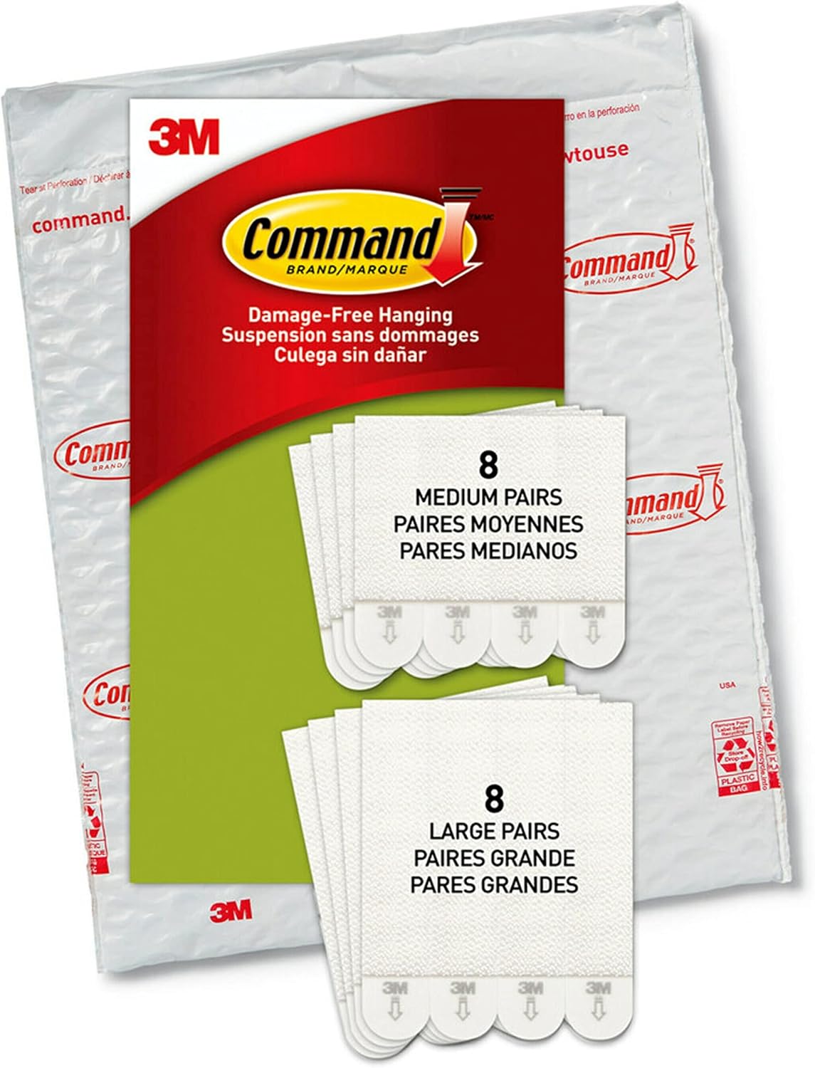 Command Medium and Large Picture Hanging Strips, Damage Free Hanging