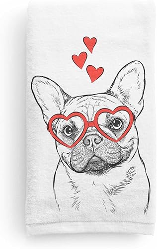 Miniatura 7 de Inkopious Bare Chew Chew The French Bulldog - Toalla de mano decorativa para baño y cocina