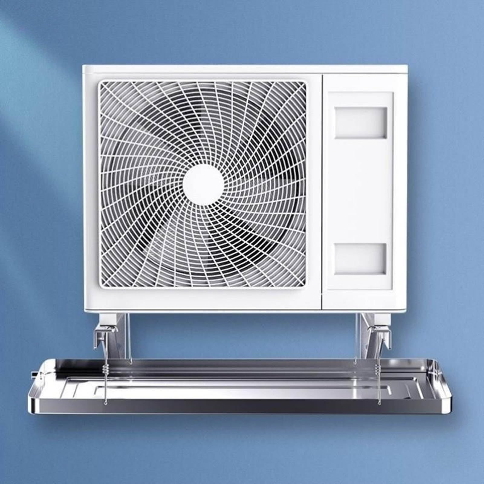 Bandeja Colectora Agua Acero Inoxidable para Unidad Exterior Aire Acondicionado Portátil Apto para Sistemas Climatización Y Sistemas Bomba Calor (95x46x3cm)