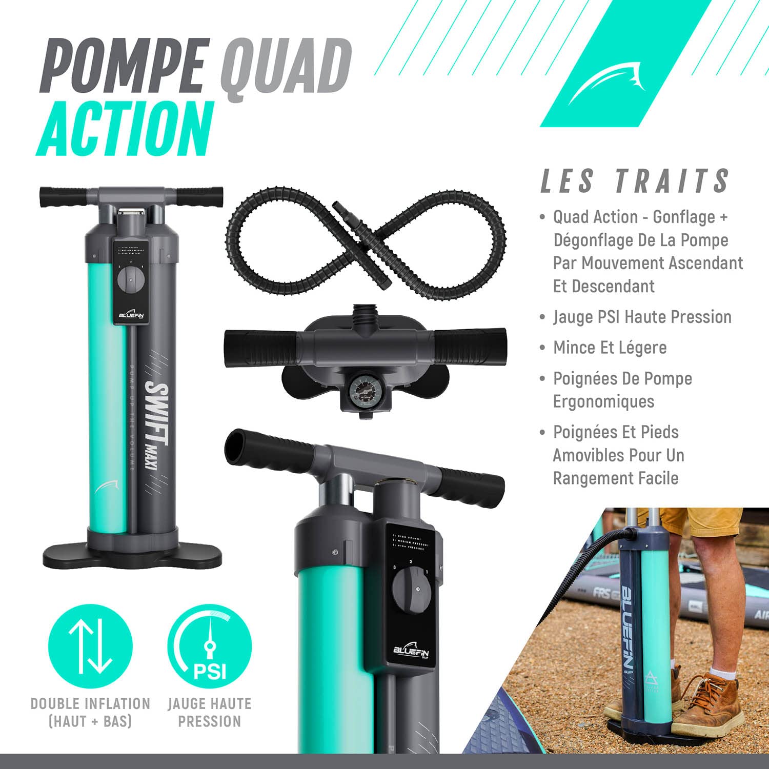 Bluefin Cruise Carbon Sup Stand Up Paddle Gonflable | Accessoires de Planche à pagaie Haut de Gamme | Plusieurs Tailles : 10'8, 12', 15'