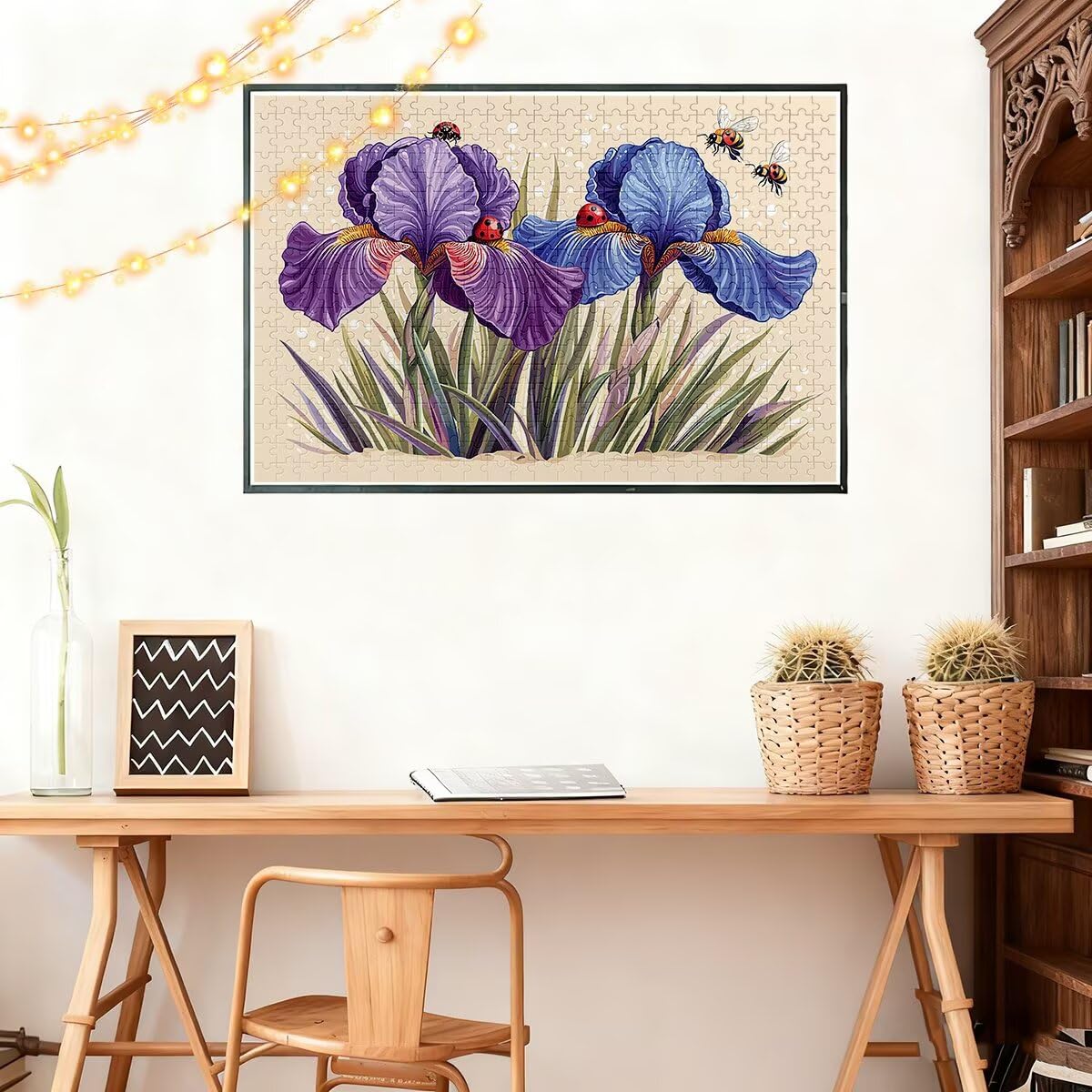 Puzzle dla dorosłych 5000 puzzli kwiatowych 5000 sztuk dla dorosłych drewniane gry logiczne z pszczołami, klasyczna edukacyjna wymagająca gra dla całej rodziny, dekompresja, prezenty dekoracyjne w