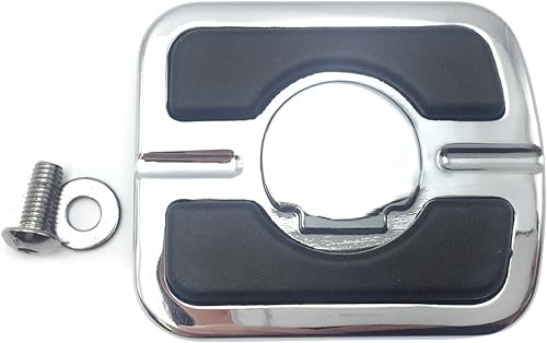 Miniatura 2 de SMT-Chrome Skull - Almohadilla de pedal de freno pequeña compatible con Fat Bob FXDF Wide Glide FXDWG CVO Pro Street Breakout Street 500 XG500